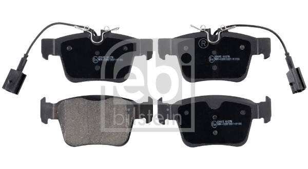 Rear brake pad set