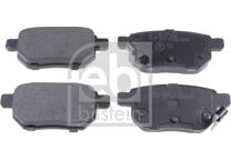 Rear brake pad set