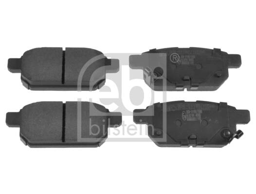 Rear brake pad set