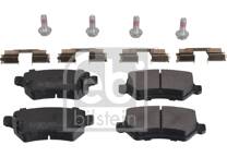 Rear brake pad set