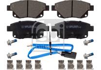 Rear brake pad set