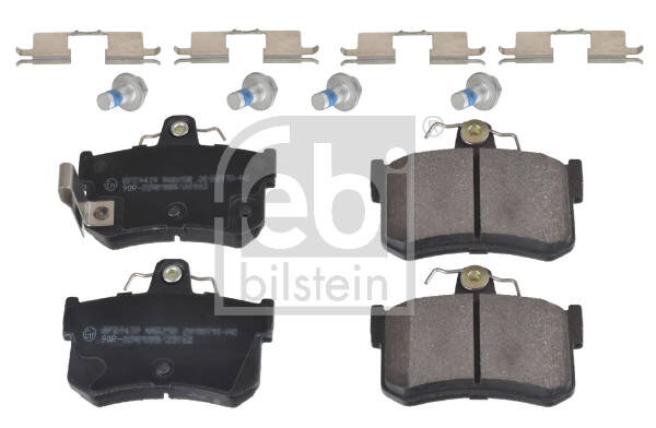 Rear brake pad set