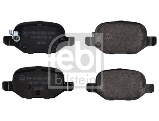 Rear brake pad set