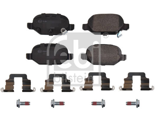 Rear brake pad set