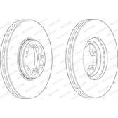 Bremsscheibe (pro Einheit) FERODO - DDF2470-1