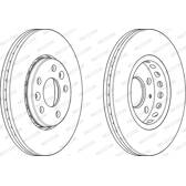 Bremssatz (2 Bremsscheiben) FERODO - DDF2507C