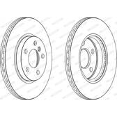 Jeu de 2 disques de frein FERODO - DDF2613C