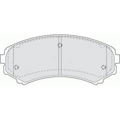 Jeu de 4 plaquettes de frein à disque FERODO - FDB1603