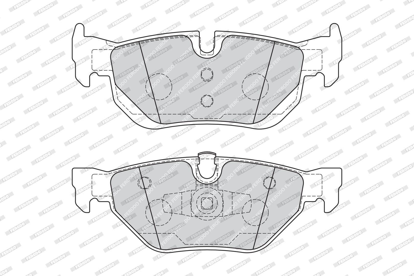 Rear brake pad set