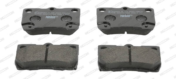 Rear brake pad set