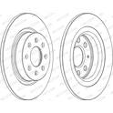 Brake disc set (2) FERODO - DDF1299C