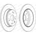 Brake disc set (2) FERODO - DDF1540C