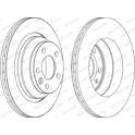 Brake disc set (2) FERODO - DDF1698C