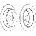 Brake disc set (2) FERODO - DDF1860C