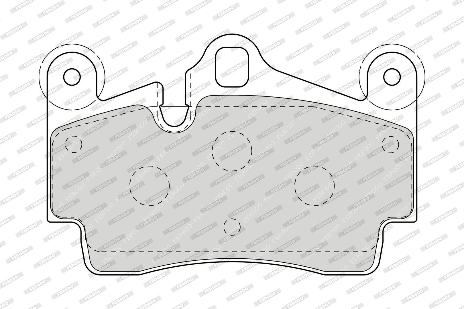 Rear brake pad set