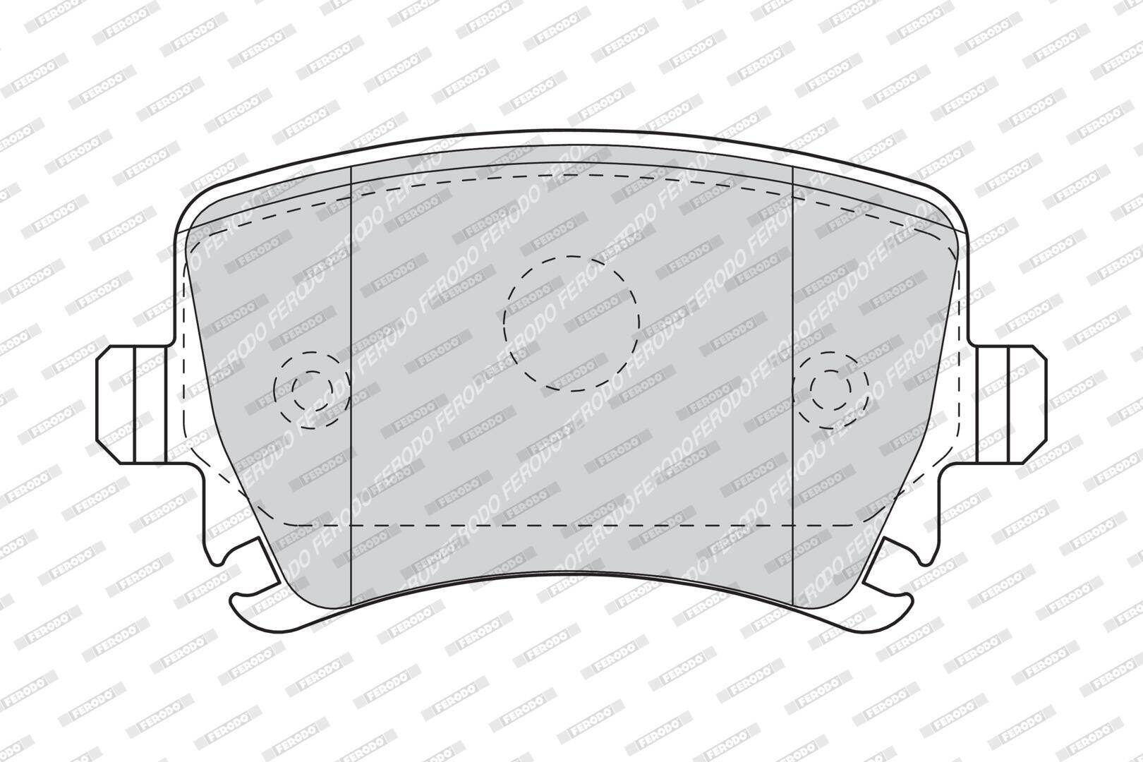 Rear brake pad set