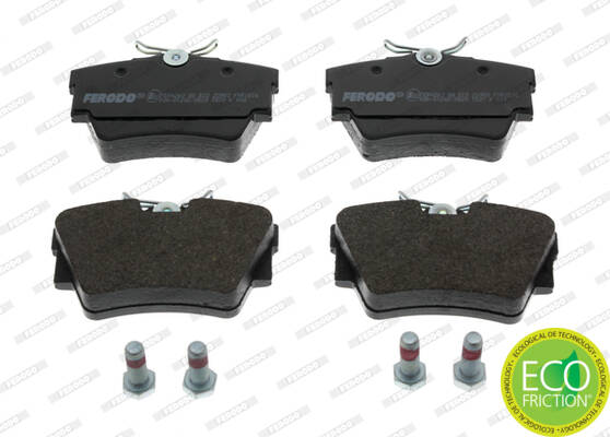 Rear brake pad set