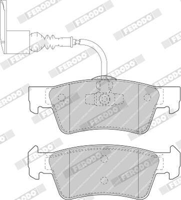 Rear brake pad set