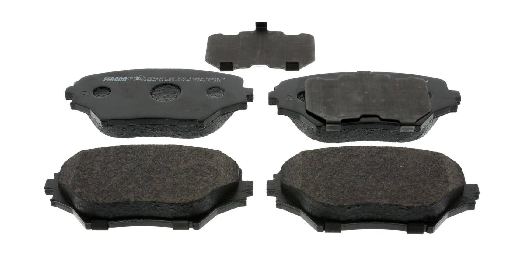 Rear brake pad set