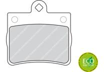 Rear brake pad set