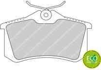 Rear brake pad set