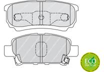 Rear brake pad set