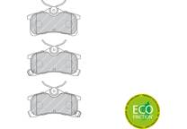 Rear brake pad set