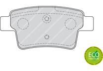 Rear brake pad set