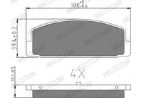 Rear brake pad set