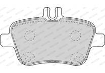Rear brake pad set
