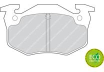 Rear brake pad set