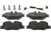 Rear brake pad set
