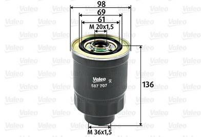 Filtre à carburant VALEO 587707