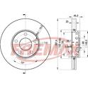 Jeu de 2 disques de frein FREMAX - BD-4063