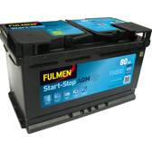 Batterie de voiture 80Ah/800A FULMEN - FK800