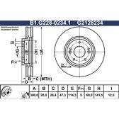 Front brake disc GALFER - B1.G228-0234.1