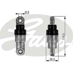 Amortisseur de vibrations (courroie trapézoïdale à nervures) GATES - T38218