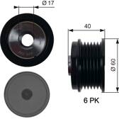 Belt Pulley, alternator GATES - OAP7154