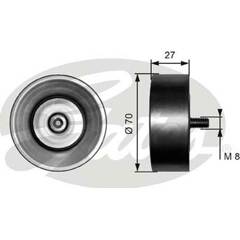 Galet enrouleur (courroie d'accessoire) GATES - T36294