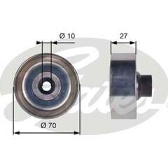 Galet enrouleur (courroie d'accessoire) GATES - T36361