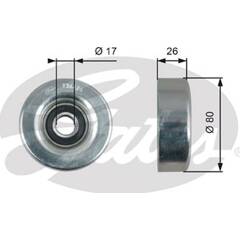 Galet enrouleur (courroie d'accessoire) GATES - T36424