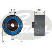 Galet enrouleur (courroie de distribution) GATES - T42081