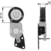 Galet tendeur (courroie d'accessoire) GATES - T38426