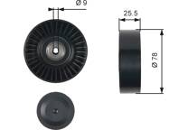 Geleide rol/omdraairol, Poly V-riem