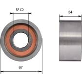 Geleiderol, distributieriem GATES - T41178
