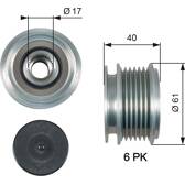 Polia, alternador GATES - OAP7013