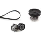 Pompe à eau jeu de courroie trapézoïdale à nervures GATES - KP26PK1183