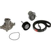 Pompe à eau jeu de courroie trapézoïdale à nervures GATES - KP76PK1735