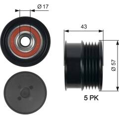 Poulie (alternateur) GATES OAP7100