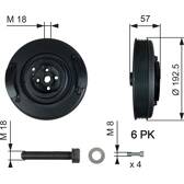 Poulie damper GATES - TVD1033A